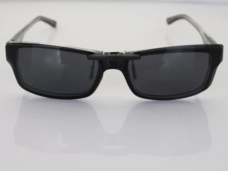 Custom Polarized Clip on Sunglasses For RayBan RB5245 (RX5245) 54x17 (Black) - Image 3