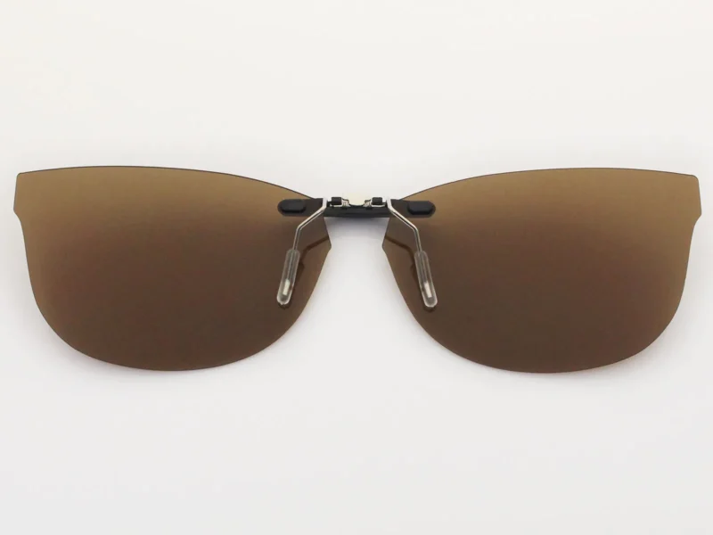 Custom Polarized Clip On Sunglasses For RayBan RB7024 (56mm) 56-16-145 56x16 (Bronze Brown) - Image 2