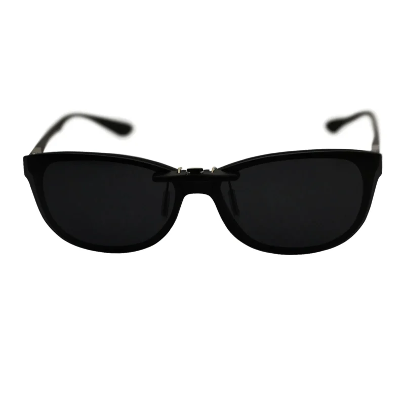 Custom Polarized Clip On Sunglasses For RayBan RB7024 (56mm) 56-16-145 56x16 (Black Color) - Image 3