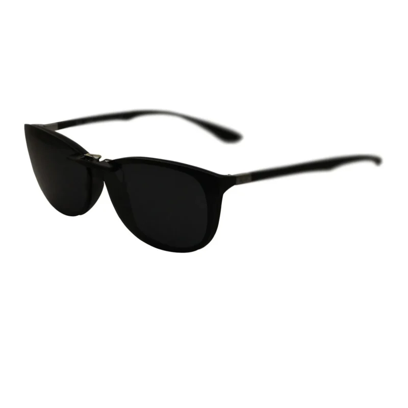 Custom Polarized Clip On Sunglasses For RayBan RB7024 (56mm) 56-16-145 56x16 (Black Color) - Image 4