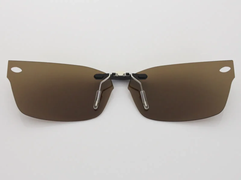 Custom Polarized Clip On Sunglasses For RayBan RB5150 (50 mm) 50-19-135 50x19 (Bronze Brown) - Image 2