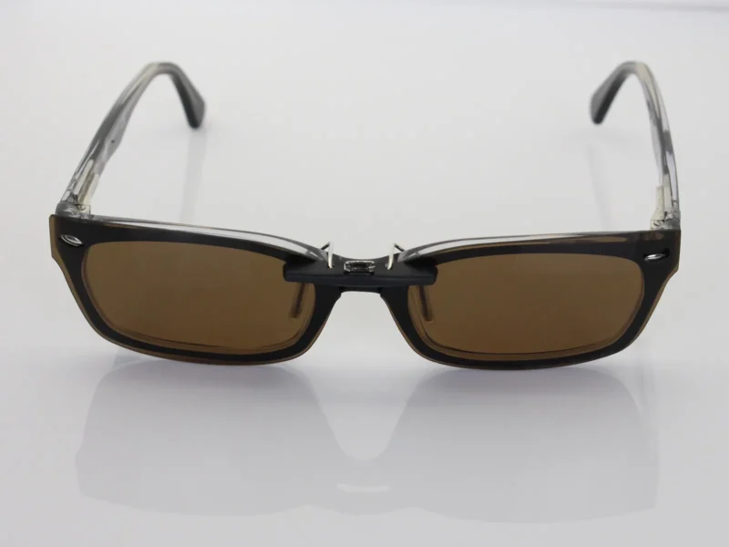 Custom Polarized Clip On Sunglasses For RayBan RB5150 (50 mm) 50-19-135 50x19 (Bronze Brown) - Image 3