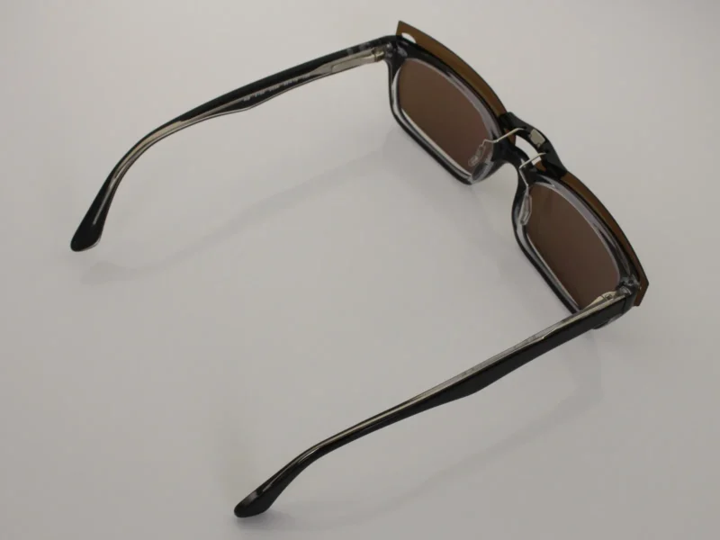 Custom Polarized Clip On Sunglasses For RayBan RB5150 (50 mm) 50-19-135 50x19 (Bronze Brown) - Image 4