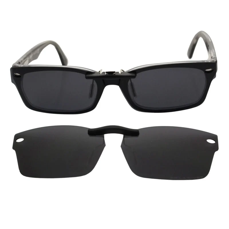 Custom Polarized Clip On Sunglasses For RayBan RB5150 (52mm) 52-19-135 52x19 (Black Color) - Image 5