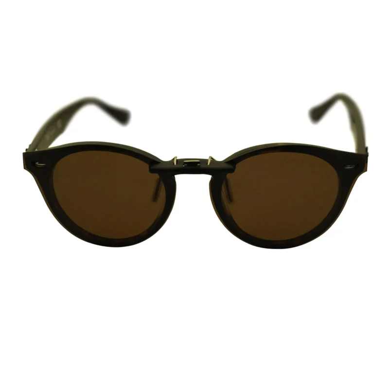 Custom Polarized Clip On Sunglasses For Ray-Ban RB2180V (47mm) 47-21-145 47x21 (Bronze Brown) - Image 3