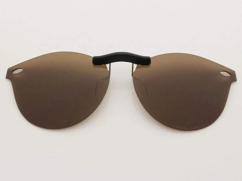 Custom Polarized Clip On Sunglasses For Ray-Ban RB2180V (47mm) 47-21-145 47x21 (Bronze Brown)