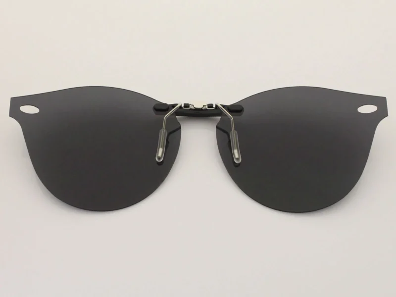 Custom Polarized Clip On Sunglasses For Ray-Ban RB2180V (47mm) 47-21-145 47x21 (Black Color) - Image 2