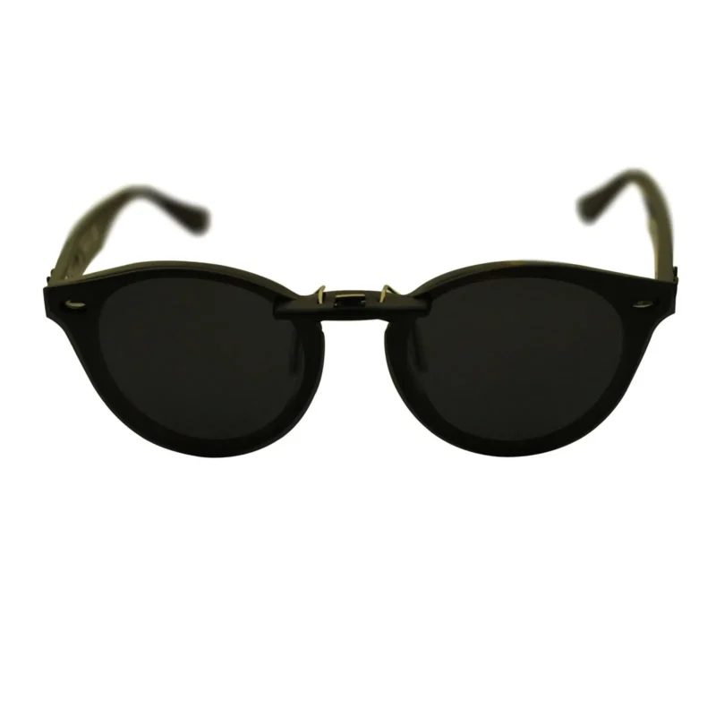 Custom Polarized Clip On Sunglasses For Ray-Ban RB2180V (47mm) 47-21-145 47x21 (Black Color) - Image 3