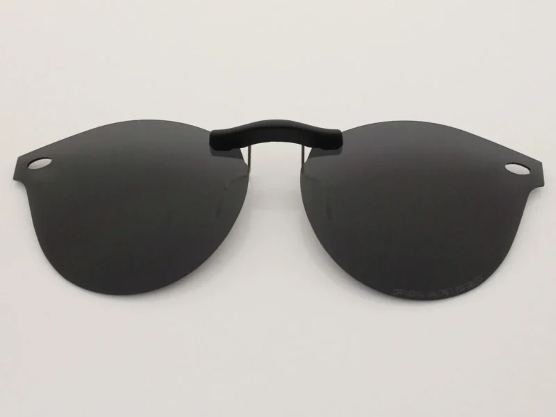 Custom Polarized Clip On Sunglasses For Ray-Ban RB2180V (47mm) 47-21-145 47x21 (Black Color)