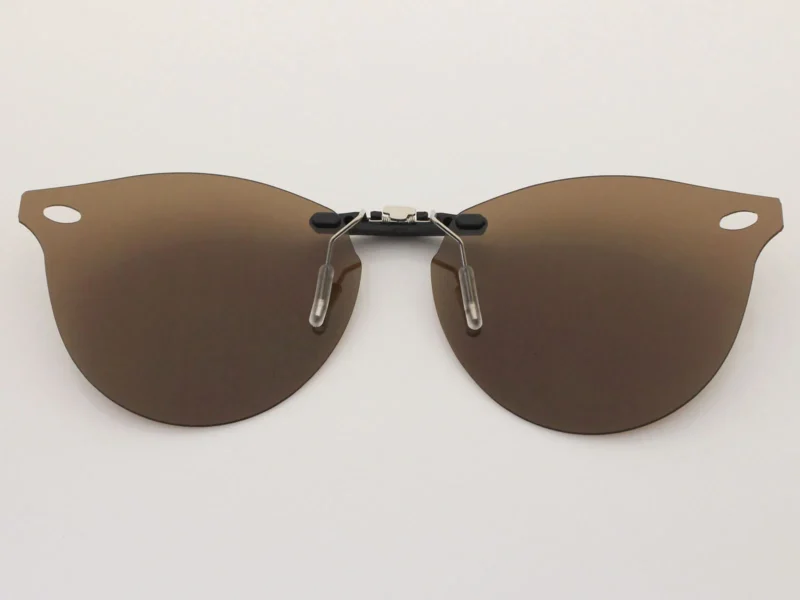 Custom Polarized  Clip On Sunglasses For RayBan RB2180V (49mm) 49-21-145 (Bronze Brown) - Image 2