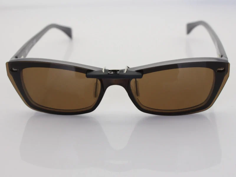 Custom Polarized Clip On Sunglasses For Ray-Ban RB5255 (53mm) 53-16-135 53x16 (Bronze Brown) - Image 3