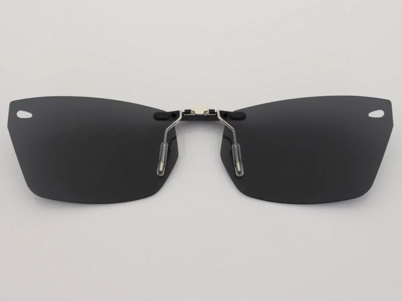 Custom Polarized Clip On Sunglasses For Ray-Ban RB5255 (53mm) 53-16-135 53x16 (Black Color) - Image 2