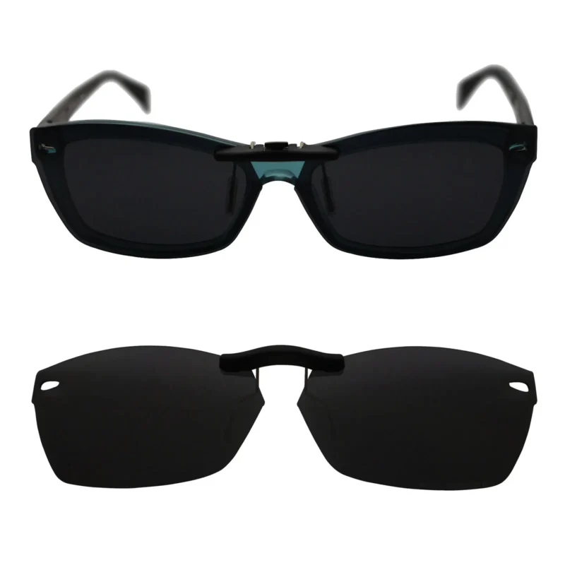 Custom Polarized Clip On Sunglasses For Ray-Ban RB5255 (53mm) 53-16-135 53x16 (Black Color) - Image 5