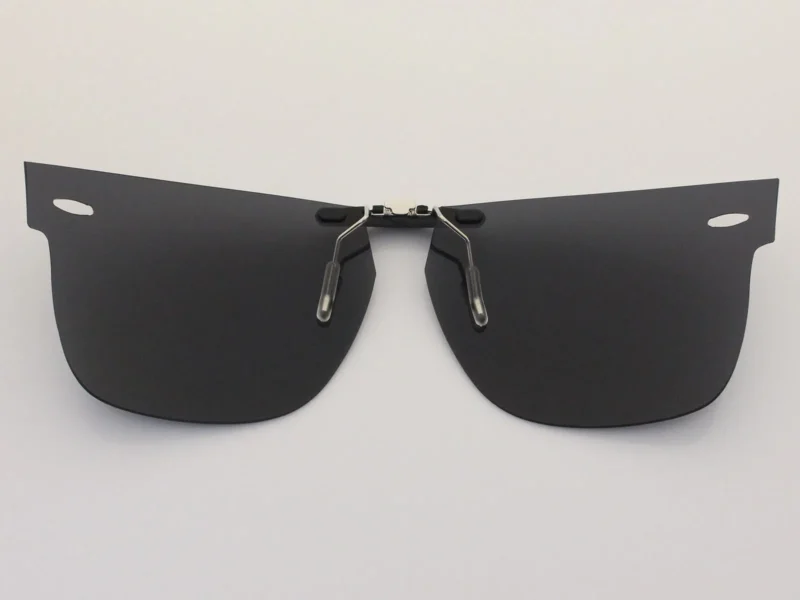 Custom Polarized Clip on Sunglasses For RayBan Wayfarer RB5121 (50mm) 50-22-150 (Black Color) - Image 2