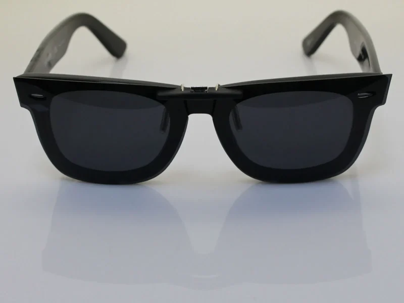 Custom Polarized Clip on Sunglasses For RayBan Wayfarer RB5121 (50mm) 50-22-150 (Black Color) - Image 3