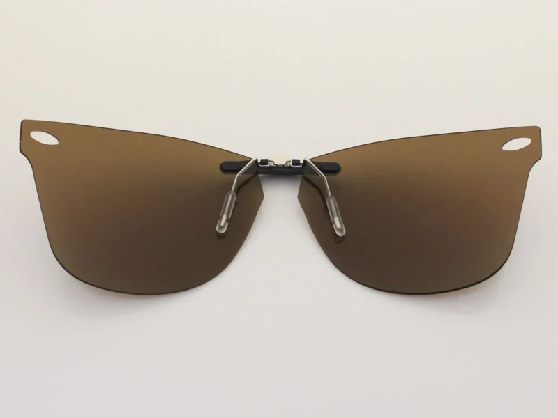 Custom Polarized Clip On Sunglasses For Ray-Ban RB7034 (52mm) 52-19-150 52x19 (Bronze Brown) - Image 2