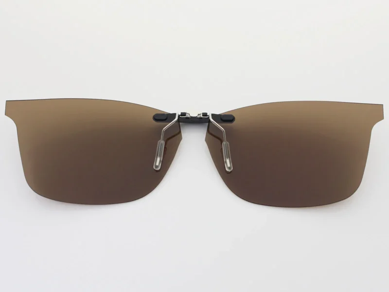 Custom Polarized Clip On Sunglasses For RayBan RB7047 (56mm) 56-17-145 (Bronze Brown) - Image 2