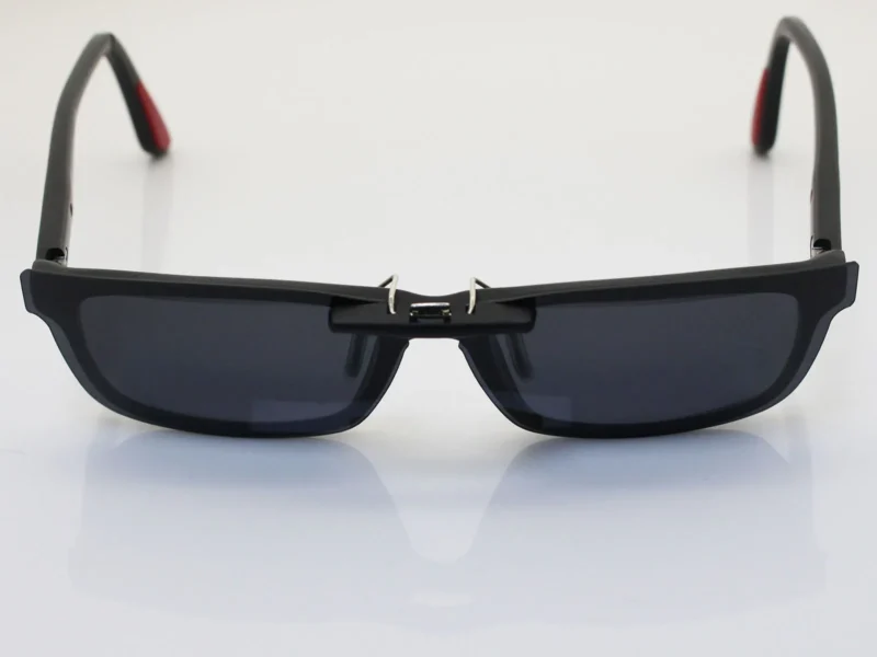 Custom Polarized Clip on Sunglasses For RayBan RB5277 (52mm) 52-17-140 (Black) - Image 3