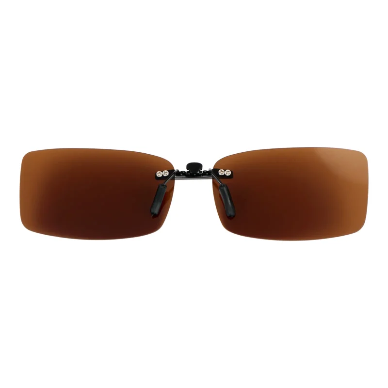 Custom Polarized Clip On Sunglasses for VERSACE 1163-M 1252 52x16 135 (Brown) - Image 3